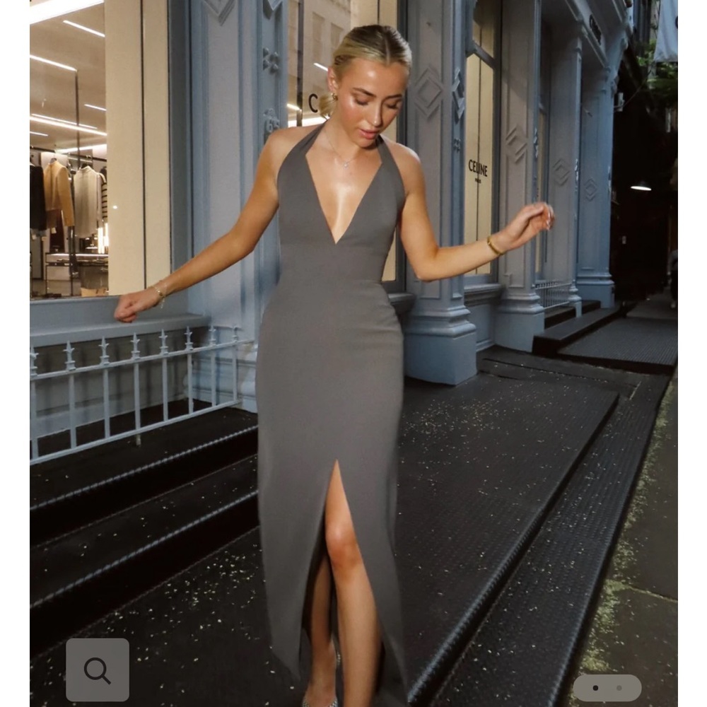 Odd Muse Ultimate Muse Halter Neck Midi Dress | Slate Grey